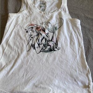 Roxy Big Girls 12/L Tank Top T-Shirt Top Little Mermaid Disney Roxy